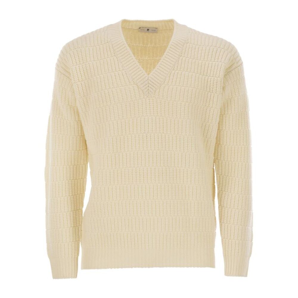 Pt Torino Men Wool Sweater With V-Neck